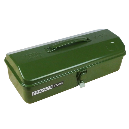 Green tool box with 'Stronger Tool' branding on a white background
