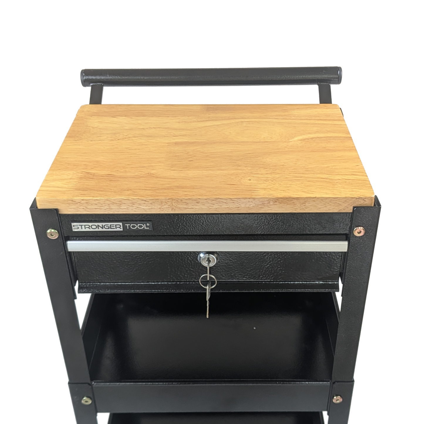 TC2-210 Compact Tool Cart 2-Tier with Lockable Drawer