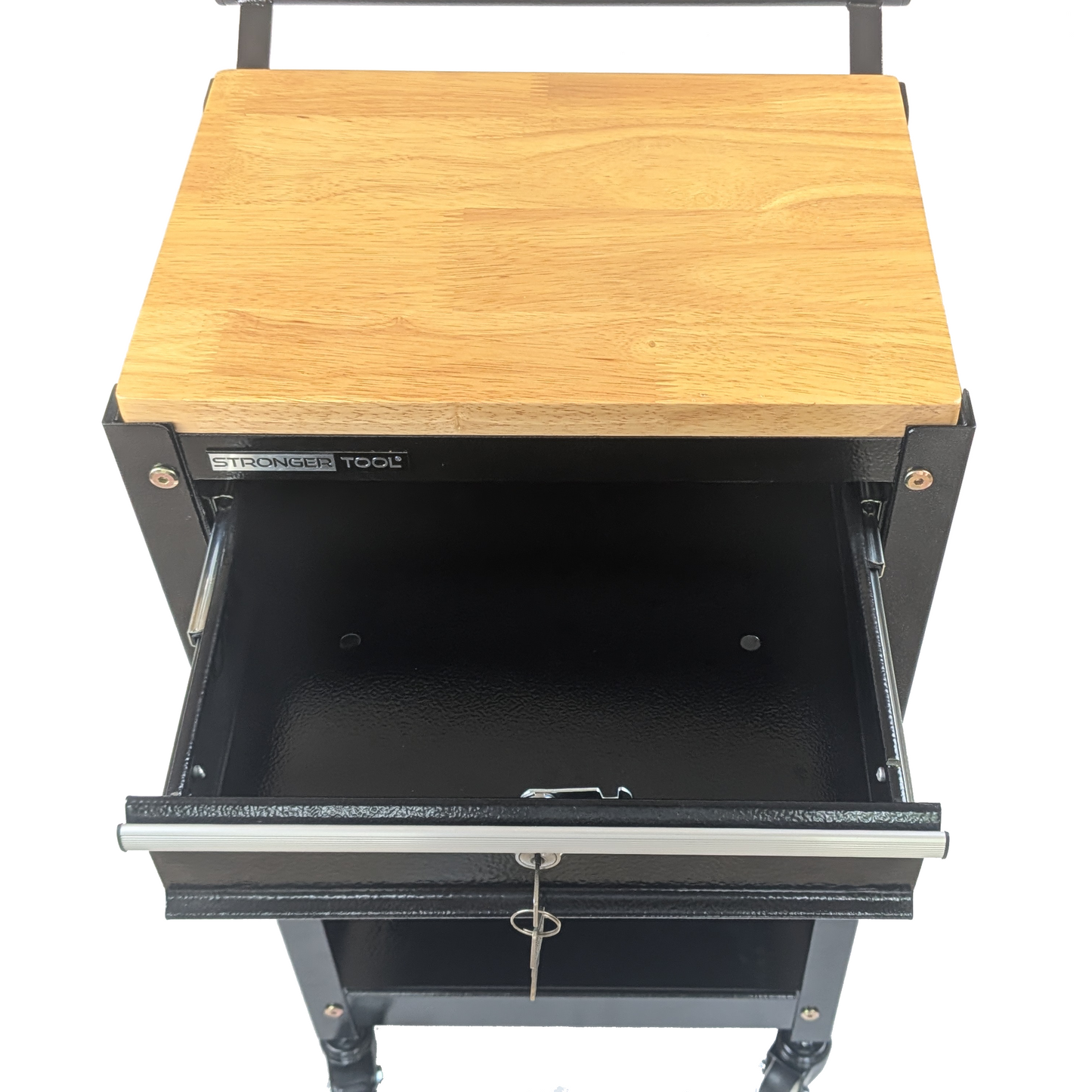 TC2-210 Compact Tool Cart 2-Tier with Lockable Drawer