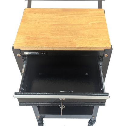 TC2-210 Compact Tool Cart 2-Tier with Lockable Drawer