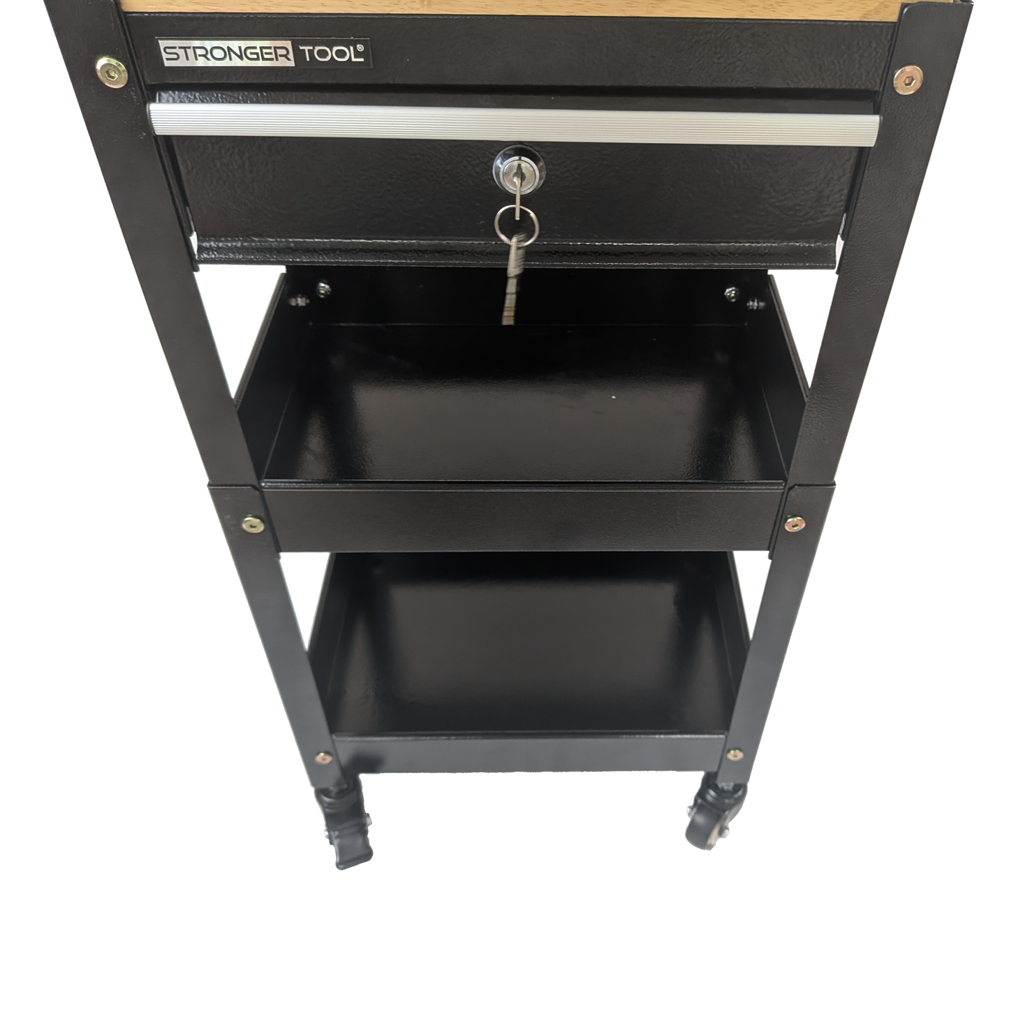 TC2-210 Compact Tool Cart 2-Tier with Lockable Drawer