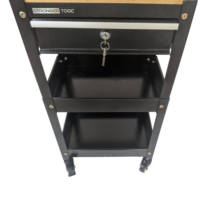 TC2-210 Compact Tool Cart 2-Tier with Lockable Drawer