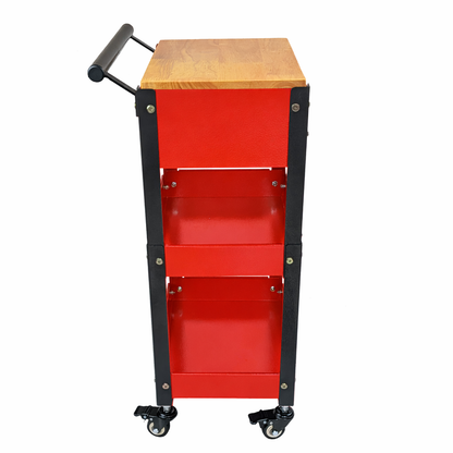 TC2-210 Compact Tool Cart 2-Tier with Lockable Drawer